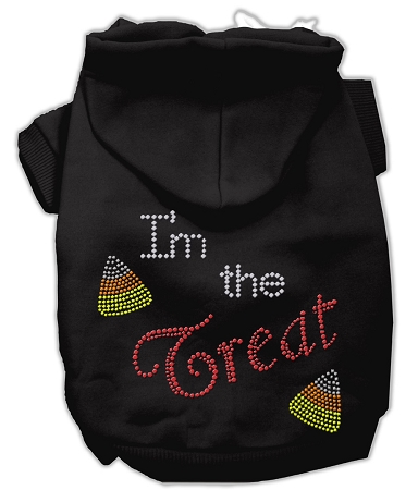 I'm the Treat Rhinestone Hoodies Black XL